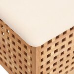 vidaXL Tabouret de salle de bain 48x47 5x52 cm Bois massif de noyer