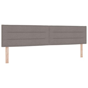 vidaXL Tête de lit LED avec bandes LED Taupe 200 cm tissu