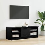 vidaXL Meuble TV Chêne noir 102 x 35 x 36 5 cm Bois d'ingénierie