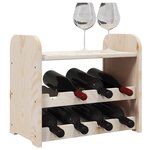vidaXL Casier à vin avec panneau supérieur 43x25x37 cm bois pin massif