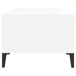 vidaXL Table basse Blanc brillant 90x50x36 5 cm Bois d'ingénierie