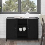 vidaXL Buffet Chêne noir 100 x 35 x 70 cm Bois d'ingénierie