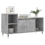 vidaXL Meuble TV Gris béton 100x35x55 cm Bois d'ingénierie