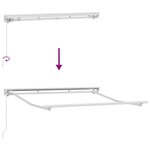 vidaXL Cadre de auvent Blanc 2.5 x 2 m