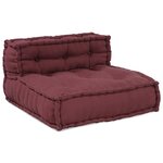 vidaXL Canapé modulaire 4 Pièces Marron tissu