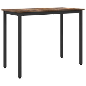 vidaXL table Chêne fumé 100 x 50 x 76 5 cm Bois d'ingénierie et acier