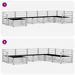 vidaXL Ensemble de canapés d'extérieur 7 pc Naturel