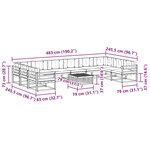 vidaXL Ensemble de canapés d'extérieur 11 Pièces Blanc et Beige