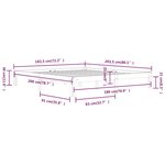 vidaXL Cadre de lit Blanc Bois massif 180x200 cm Super King
