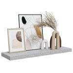 vidaXL Étagère murale flottante Gris béton 80x23 5x3 8 cm MDF