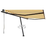 vidaXL Auvent automatique sur pied 450x350 cm Jaune/Blanc