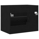 vidaXL Meuble de salle de bain avec lavabo chêne noir 60x38 5x48 cm