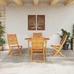 vidaXL Ensemble de salle à manger pour jardin 5 Pièces Marron