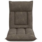 vidaXL Fauteuil de sol ajustable Gris foncé Tissu