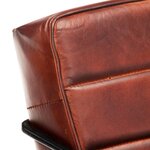 vidaXL Fauteuil Marron foncé Cuir véritable