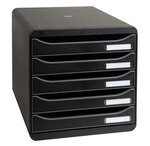 Exacompta Set de tiroirs de bureau Plus Big-Box Ecoblack et 5 tiroirs
