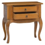vidaXL Table d'appoint avec tiroirs 60x30x60 cm bois d'acajou massif