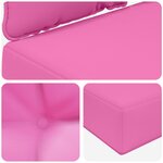 vidaXL Coussin de canapé d'extérieur 2 Pièces Rose Polyester