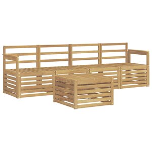 vidaXL Ensemble de canapés d'extérieur 5 pc Blanc Bois d'Acacia Massif