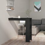 vidaXL Table de bar murale Noir 102x45x103 5 cm Bois d'ingénierie