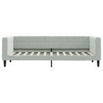 vidaXL Lit de jour avec matelas gris clair 90x200 cm velours