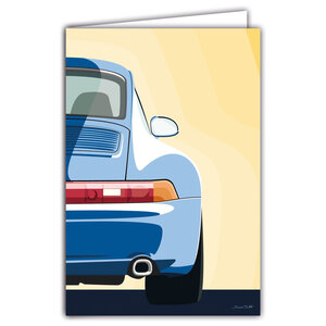 69-1105 Carte Voiture de Sport Luxe Automobile Lignes emblématiques Illustration Graphique Moderne Design épuré coloré Objet de Collection pour Passionné -Avec Enveloppe 12x17cm -Fabrication française