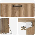 vidaXL Meuble TV mural 98 x 31 x 30 cm Chêne artisanal