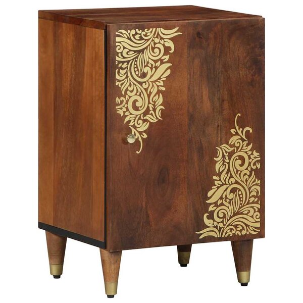vidaXL Cabinet de salle de bain avec porte Marron miel 38 x 33 x 58 cm