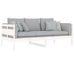 vidaXL Lit de jour Blanc Bois massif de pin 90x190 cm