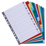 Intercalaires Imprimés Numériques Polypropylène 12/100e - 12 Positions - A4 - Assorties Vives - X 20 - Exacompta
