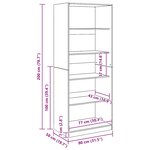 vidaXL Garde-robe chêne artisanal 80x50x200 cm bois d'ingénierie