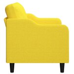 vidaXL Canapé à 2 places Jaune clair 120 cm Tissu