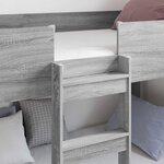 vidaXL Lit Superposé pour Enfants Gris Sonoma 100 x 190 cm
