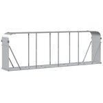 vidaXL Porte-bûches argenté 300x45x100 cm acier galvanisé