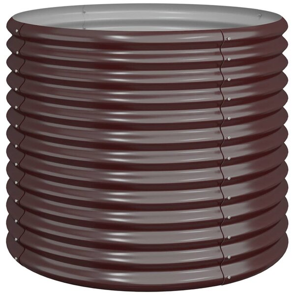 vidaXL Jardinière de jardin Acier galvanisé 80x80x68 cm Marron