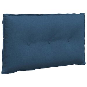 vidaXL Coussin de Dos Bleu 80 x 19 x 50 cm tissu