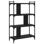 vidaXL Bibliothèque à 4 niveaux noir 76x32x123 cm bois d'ingénierie