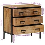 vidaXL Buffets 2 Pièces 70x35x70 cm bois de manguier brut massif
