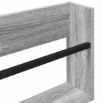 vidaXL Étagère à magazines avec étagère Gris Sonoma 80 x 12 x 30 cm