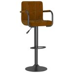 vidaXL Tabouret de bar Marron Velours