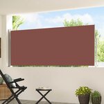 vidaXL Auvent latéral rétractable de patio 120x500 cm Marron