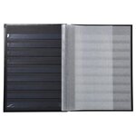 Album De Timbres Simili-cuir 48 Pages Noires - 22 5x30 5 Cm - Vert - Exacompta