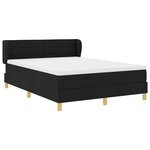 Lit Box Spring vidaXL avec matelas - Noir  160x200 cm  Tissu