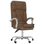 vidaXL Fauteuil de massage inclinable de bureau Marron Tissu