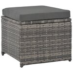 vidaXL Ensemble à manger d'extérieur 7Pièces coussins Résine tressée Gris