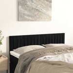 vidaXL Têtes de lit 2 Pièces Noir 72x5x78/88 cm Velours