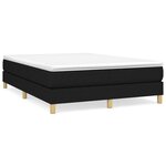 vidaXL Cadre de lit sans matelas noir 140x190 cm tissu