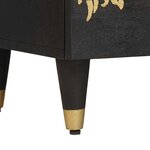 vidaXL Buffet 2 Pièces Noir 60 x 33 x 75 cm Bois de mangue massif