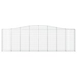 vidaXL Paniers à gabions arqués 9 Pièces 400x30x120/140 cm Fer galvanisé