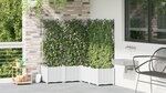 vidaXL jardinière avec treillis 5 Pièces blanche 120x120x143 cm